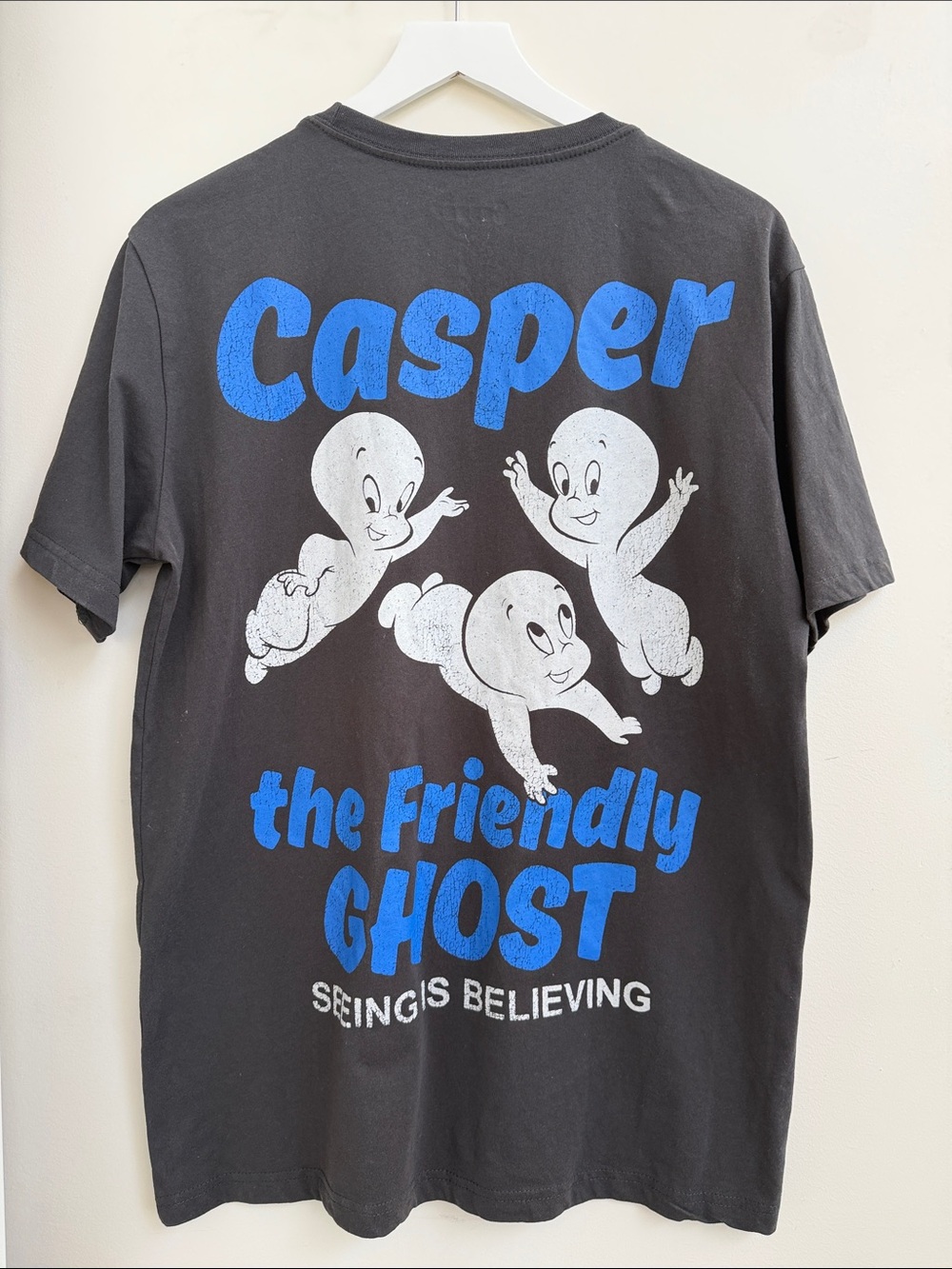 Unisex Casper ' The Friendly Ghost' Logo T-Shirt size L two-sided print NWOT